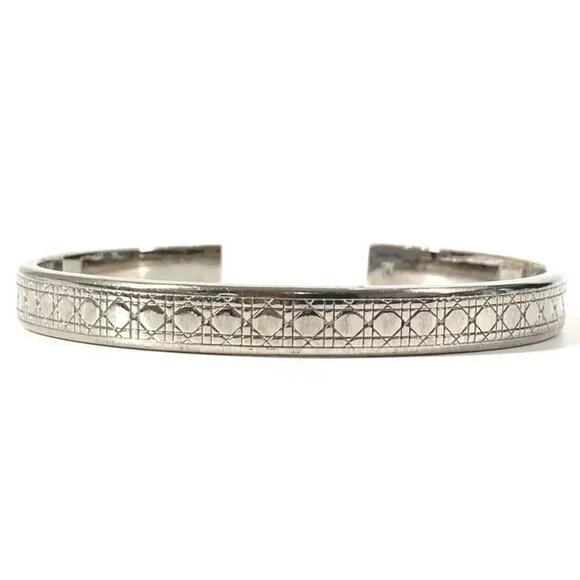 Dior Bracelet Cannage Logo Metal Silver - Picture 3 of 9